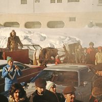 Accueil à la gare de Piedmont, 22 janvier 1978 – Photo : Diane Brault