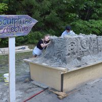 Un espace réservé pour la sculpture collective – Photo : Michel Fortier
